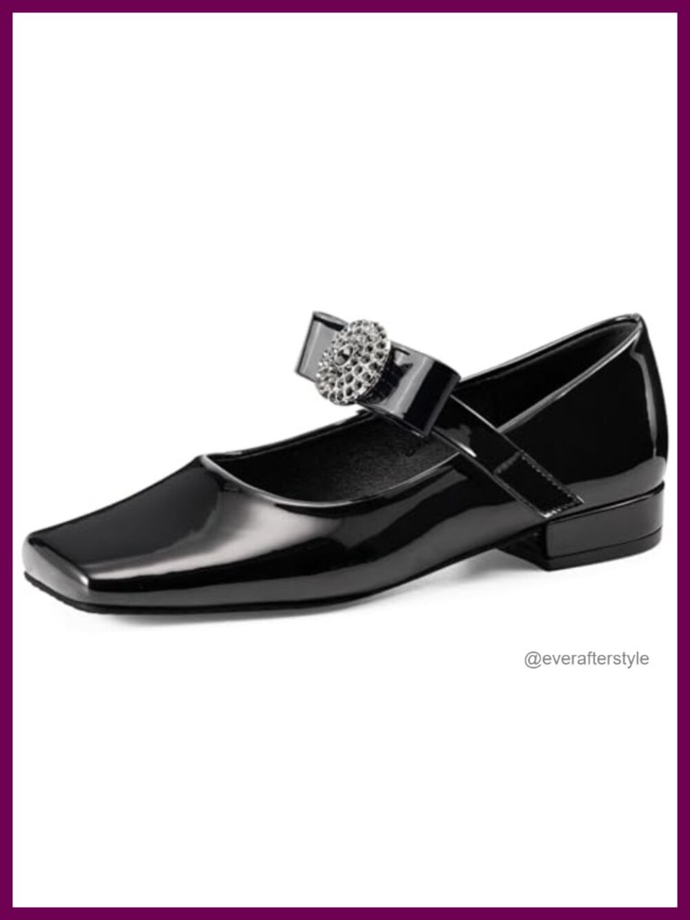 Square Toe Mary Jane Slingback Pumps - PU Low Block Heel for Work & Casual